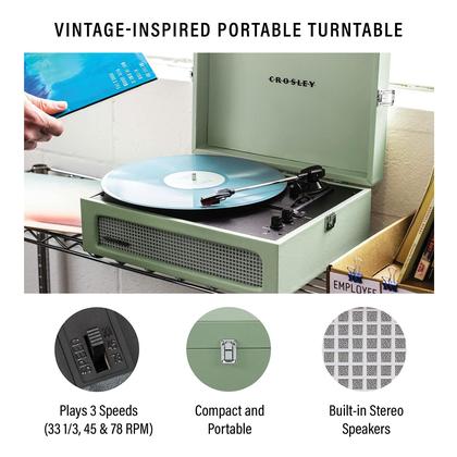 Imagem de Toca-Discos de Vinil Portátil Crosley CR8017B-SA - Mesa Giratória