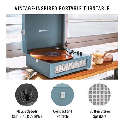 Imagem de Toca-Discos de Vinil Portátil Crosley CR8017B-WB - Mesa Giratória