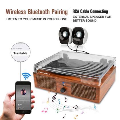 Imagem de Toca-Discos de Vinil Udreamer Wireless com Alto-Falantes Embutidos
