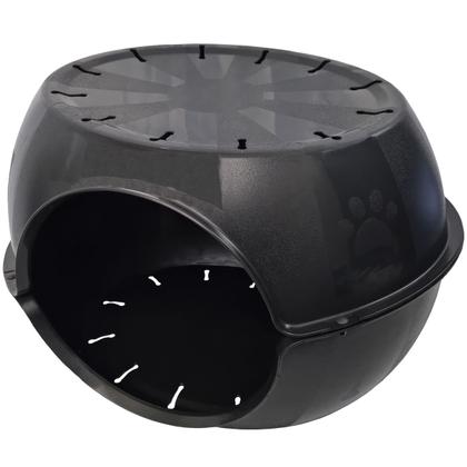 Imagem de Toca do Gato Casa Casinha Cama Plástico Resistente Furacão Pet Paris Black