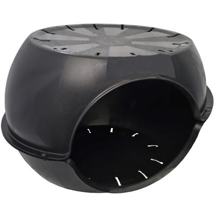 Imagem de Toca do Gato Casa Casinha Cama Plástico Resistente Furacão Pet Paris Black