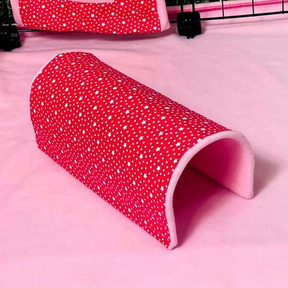 Imagem de Toca, Porta Feno E Rede Para Porquinho Da Índia - Kit C/ 5 P Enxoval Com Manta Soft, Rede, Toca, Almofada P/ Porquinho