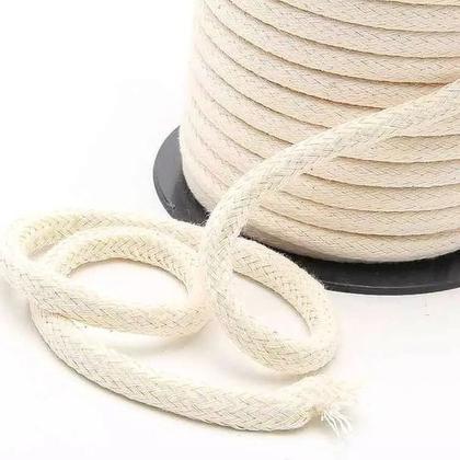 Imagem de Tochas Pavio Algodão 8mm Lamparinas Kit 15 Pavio 20 Cm