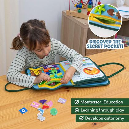 Imagem de Toddler Busy Board BONNYCO Felt Montessori Sensory Learning