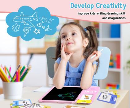 Imagem de Toddler Toy Rylai Talking Flash Cards 510 Sight Words com tablet