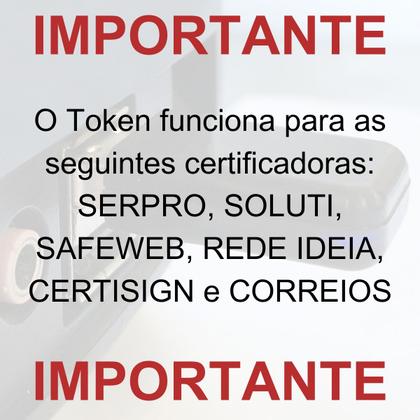 Imagem de Token Para Armazenamento De Certificado Digital A3