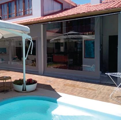 Imagem de Toldo Cortina Cinza c/ visor - 1,90m x 1,50m - kit completo