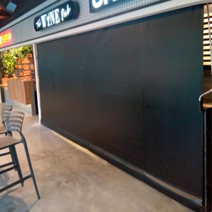 Imagem de Toldo Cortina Preto - 3,80m x 2,10m - kit completo