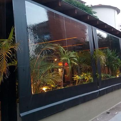 Imagem de Toldo Cortina Preto c/ visor - 3,60m x 2,60m - kit completo