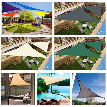 Imagem de Toldo Sombreamento Proteção Uv Cinza 3,6x3,6x3,6 Triangular