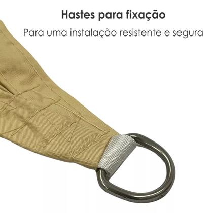 Imagem de Toldo Sombreamento Quadrada Decorativa 3x3 + Kit Instalação