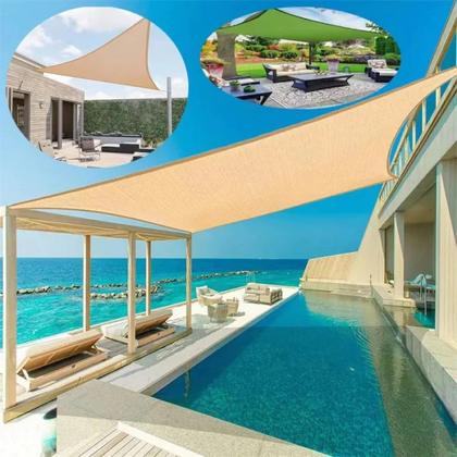 Imagem de Toldo Sombreamento Quadrada Decorativa 3x3 + Kit Instalação