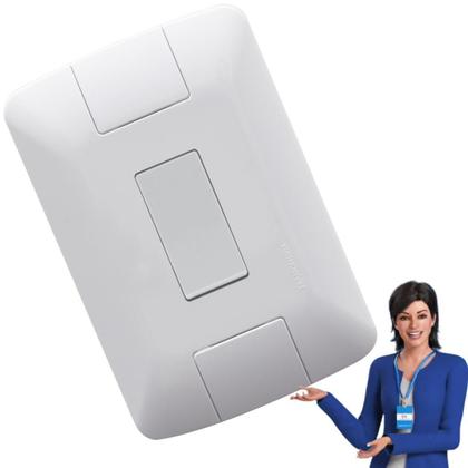 Imagem de Tomada 10A e Interruptor simples Tramontina kit 25 peças