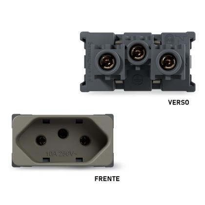 Imagem de Tomada 10A Três Pinos MarGirius B3 Argila
