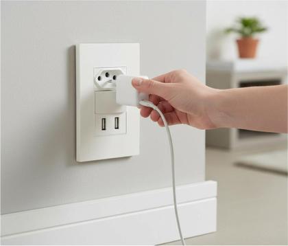 Imagem de Tomada 20 Amperes De Parede Com Interruptor Premium E Entrada Dupla USB Para Embutir