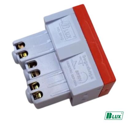 Tomada 220V Com Módulo De 20A Vermelho Com Placa 4X2 Branca