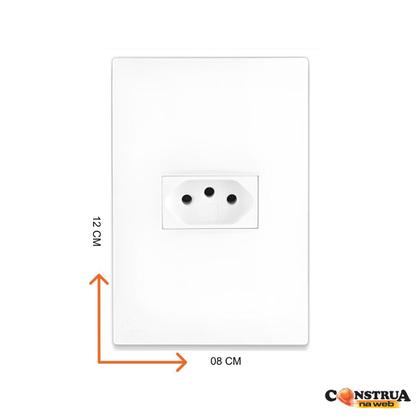 Imagem de Tomada 2p+t 10a Apoio Lissê Conjunto Espelho 4x2 250v Branco