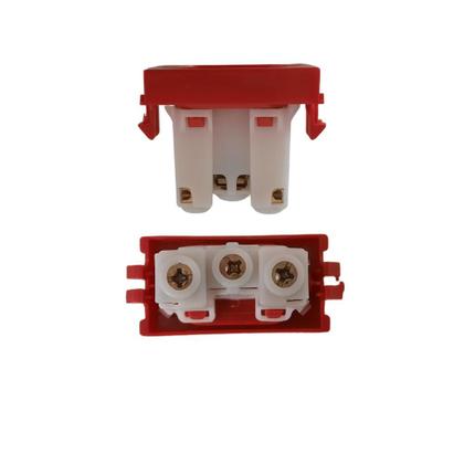 Imagem de Tomada 2p+t Com Placa 4x2 Vermelha 10/20a 250v