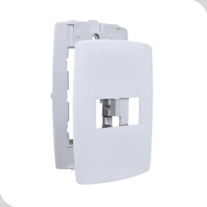 Imagem de Tomada 3 Pinos 10A 250V Branca 2P+T Casa Construção Ilumi