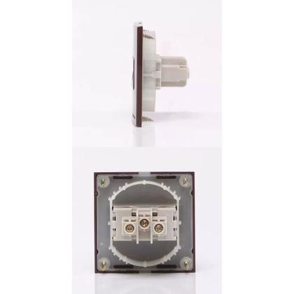 Imagem de Tomada 3 Pinos 10a + Interruptor Duplo Simples Marrom Móvel Marmore Drywall Gesso Granito Móveis Pedra Embutir Margirius