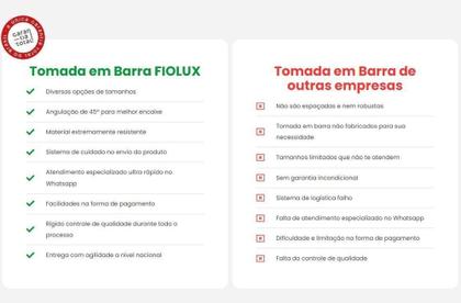 Imagem de Tomada Barra Dupla 2T 20A 2P+T Cinza Extensão Robust Fiolux