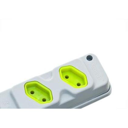 Imagem de Tomada Barra Fiolux Dupla 2P 20A Cinza