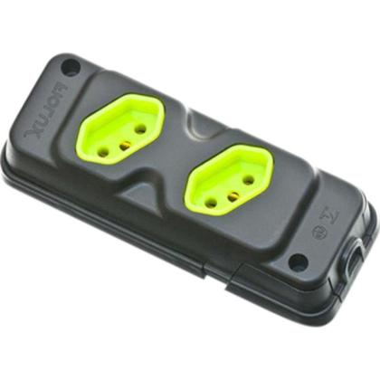 Imagem de Tomada Barra Fiolux Dupla 2P+T20A Preto