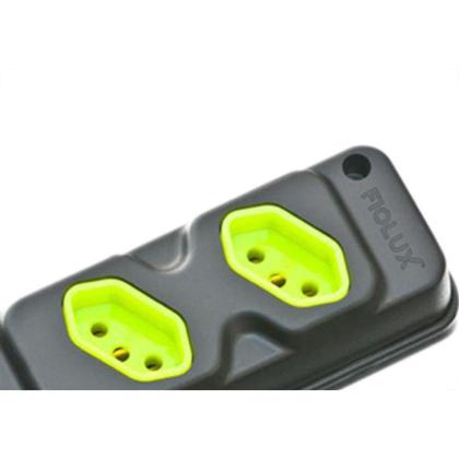 Imagem de Tomada Barra Fiolux Dupla 2P+T20A Preto