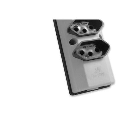 Imagem de Tomada Barra Perlex Quadrupla 2 Polos +Terra 10A Cinza 2200/2