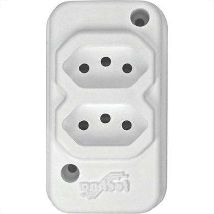 Imagem de Tomada Barra Techna Dupla 2P+T 10A Branco