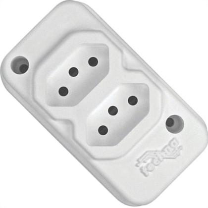 Imagem de Tomada Barra Techna Dupla 2P+T 10A Branco