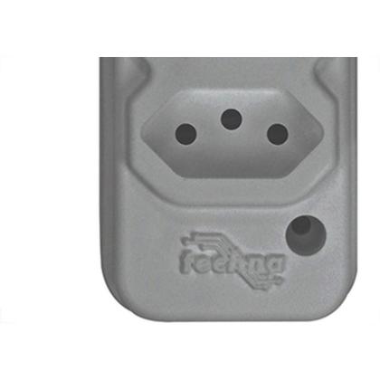 Imagem de Tomada Barra Techna Dupla 2P+T 10A Cinza