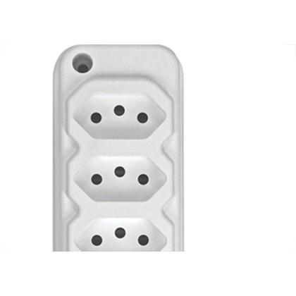 Imagem de Tomada Barra Techna Quadrupla 2Polos+T 10A Branco