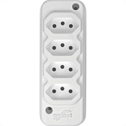 Imagem de Tomada Barra Techna Quadrupla 2Polos+T 10A Branco