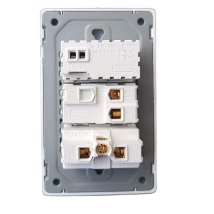 Imagem de Tomada Com Interruptor E 2 Entradas Usb 10a Casa Moderna Carrega Tablet Celular