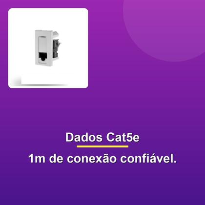 Imagem de Tomada Dados LCS2 RJ45 Cat5e 1m Branca