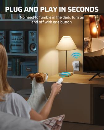 Imagem de Tomada de controle remoto sem fio DEWENWILS programável