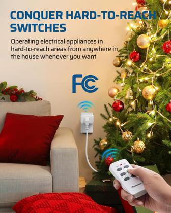 Imagem de Tomada de controle remoto sem fio DEWENWILS programável