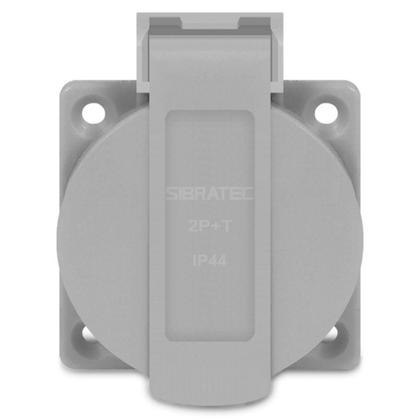 Imagem de Tomada de Embutir Padrão Brasileiro 2P+T 20A com Tampa