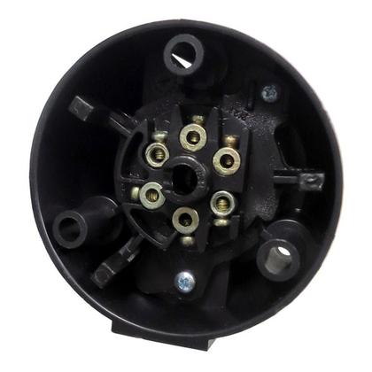 Imagem de Tomada de Engate Fêmea (Fixa) Nylon Preto com 6 Polos 12/24V ISO 1724 - DNI 8370