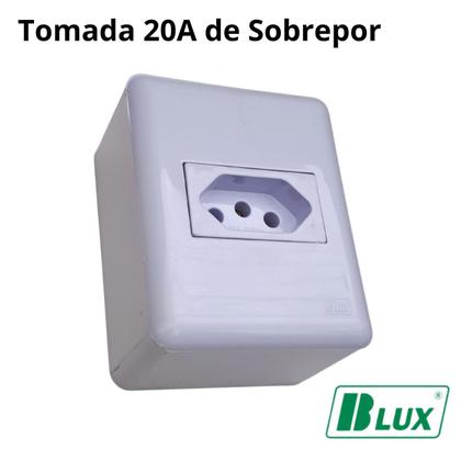 Imagem de Tomada de sobrepor 20A sem quebrar parede cor branca Blux