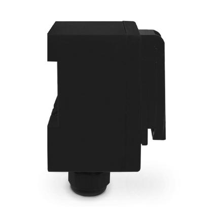 Imagem de Tomada de Sobrepor/Fixar em Trilho DIN 2P + T 20A Com Caixa Preta Padrão Brasileiro Sibratec