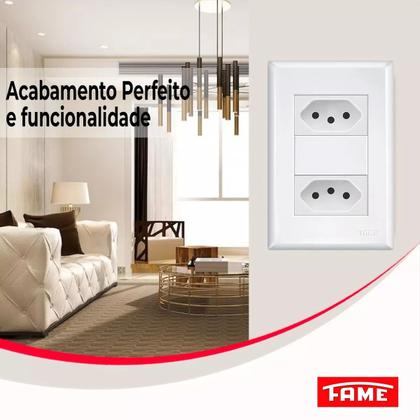 Imagem de Tomada Dupla 2p+t / 250v / 20 Ampères Fame Evidence - 2 Und