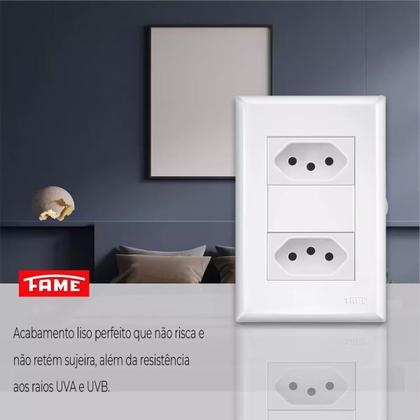 Imagem de Tomada Dupla 2p+t / 250v / 20 Ampères Fame Evidence - 2 Und