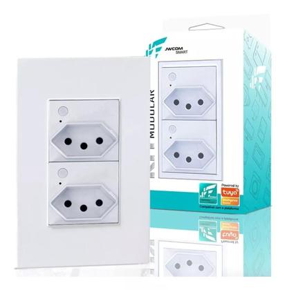 Imagem de Tomada Dupla De Parede 10a Inteligente Wifi - Alexa E Google