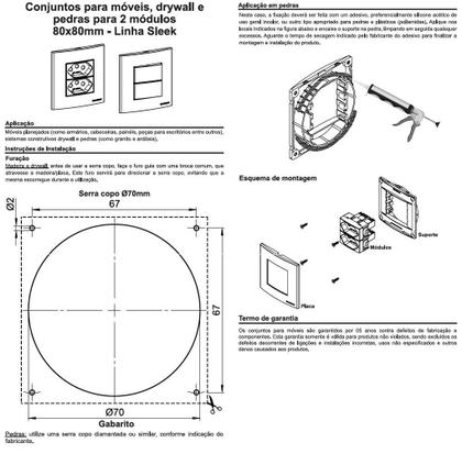 Imagem de Tomada Dupla P/ Móveis Pedra Drywal Margirius 10/20a Preta