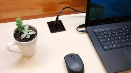 Imagem de Tomada Dupla P/ Móveis Pedra Drywal Margirius 10/20a Preta