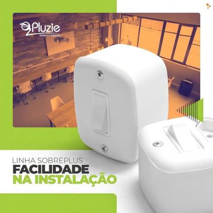 Imagem de Tomada Dupla Sobrepor Sistema X 20A Com Caixa Externa Pluzie