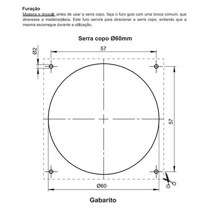 Imagem de Tomada Embutir 3 Pinos 10a Branco 70x70mm Movel Drywall Granito Gesso Marmore Pedra Margirius