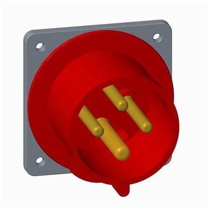 Imagem de Tomada Embutir Para Painel Flange Unificada 3p+T 380-415v 32a Ip446h Vermelha ABB